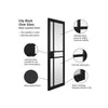 JB Kind Industrial City Black Internal Door - Clear Glass - Prefinished