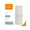 JB Kind Industrial City White Panel Internal Door - Prefinished