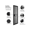 JB Kind Industrial City Black Internal Door - Tinted Glass - Prefinished