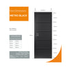 JB Kind Industrial Metro Black Panel Internal Door - Prefinished