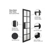 JB Kind Industrial Plaza Black Internal Door - Clear Glass - Prefinished