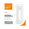 J B Kind Aria White Primed Flush Internal Door - Clear Glass