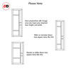 Sirius Tubular Stainless Steel Track & Solid Wood Door - Eco-Urban® Jura 5 Pane 1 Panel Door DD6431G Clear Glass - 6 Colour Options