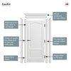 EasiKit Internal Door and Frame Kit - Kent 2 Panel Internal Door - White Primed