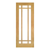 EasiKit Internal Door and Frame Kit - Kerry Oak Internal Door - Bevelled Clear Glass - Unfinished