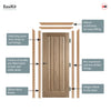 EasiKit Internal Door and Frame Kit - Kilburn 3 Panel Oak Internal Door