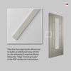 Ladder Light Grey Door - Clear Glass - Laminated - Prefinished