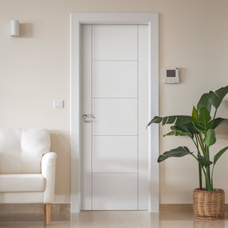 Image: Ladder White Door - Laminated - Prefinished