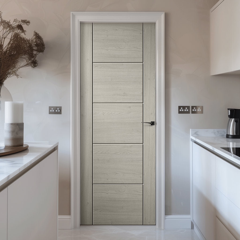 Ladder Light Grey Door - Laminated - Prefinished