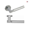 Turin Double Door Lever Handle Pack - 6 Radius Cornered Hinges - Satin Finish - Combo Handle and Accessory Pack