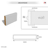 Made to Size Thruframe Interior Mist Grey Primed Door Lining Frame and Simple Architrave Set - Suits Double Doors