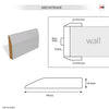 Made to Size Thruframe Interior Mist Grey Primed Door Lining Frame and Modern Architrave Set - Suits Double Doors