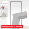 Made to Size Thruframe Interior Mist Grey Primed MDF Door Lining Frame and Modern Architrave Set - Suits Single Doors