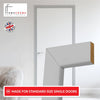 Made to Size Thruframe Interior Mist Grey Primed MDF Door Lining Frame and Simple Architrave Set - Suits Single Doors