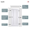 EasiKit Internal Door and Frame Kit - Lincoln 3 Panel Internal Door - White Primed