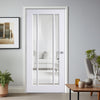 EasiKit Internal Door and Frame Kit - Lincoln 3 Pane Internal Door - Clear Glass - White Primed