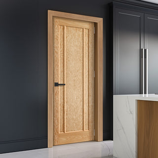 Image: EasiKit Internal Door and Frame Kit - Lincoln 3 Panel Oak Internal Door