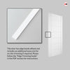 Fire Internal Door - Linear 7 Panel Door - White Laminated - Prefinished