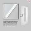 Linear 7 Panel Door - Clear Glass - White Laminated - Prefinished