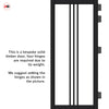 Galeria Solid Wood Internal Door Pair UK Made DD0102C Clear Glass - Shadow Black Premium Primed - Urban Lite® Bespoke Sizes