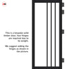 Tula Solid Wood Internal Door Pair UK Made DD0104C Clear Glass - Shadow Black Premium Primed - Urban Lite® Bespoke Sizes