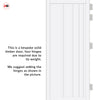 Simona Panel Solid Wood Internal Door Pair UK Made DD0105P - Cloud White Premium Primed - Urban Lite® Bespoke Sizes