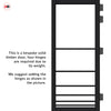 Chord Solid Wood Internal Door UK Made  DD0110F Frosted Glass - Shadow Black Premium Primed - Urban Lite® Bespoke Sizes