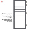 Amoo Solid Wood Internal Door Pair UK Made DD0112C Clear Glass - Stormy Grey Premium Primed - Urban Lite® Bespoke Sizes