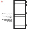 Ebida Solid Wood Internal Door UK Made  DD0113C Clear Glass - Shadow Black Premium Primed - Urban Lite® Bespoke Sizes