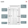 EasiKit Internal Door and Frame Kit - London 4P Internal Door - White Primed