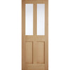 EasiKit Internal Door and Frame Kit - London 2 Pane Oak Internal Door - Clear Glass