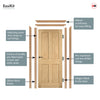 EasiKit Internal Door and Frame Kit - London 4 Panel Oak Internal Door