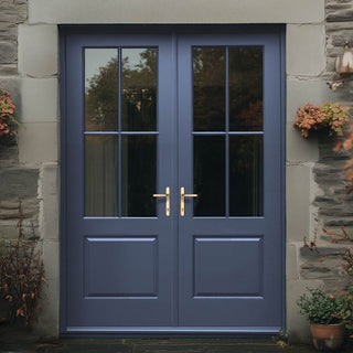 Image: Made to Measure External Ascot Traditional French Doors - 57mm Thick, Six Colour Options - Double Glazing