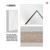 V-Line® Grooved Flush Door Pair V020 - Premium Primed - Six Colour Options