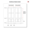 Made to Measure External Muirfield Heritage French Doors - 57mm Thick, Six Colour Options - Double Glazing