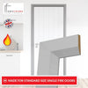 Made to Size Single Fire Door Frame and Modern Architrave Kit in Mist Grey Primed MDF - Suits 30 Minute Fire Doors