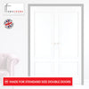 Made to Size Thruframe Interior Mist Grey Primed Door Lining Frame - Suits Double Doors