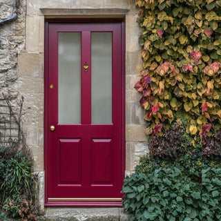 Image: LPD Malton External Meranti Wooden Front Door - Frosted Double Glazing