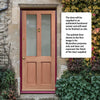 LPD Malton External Meranti Wooden Front Door - Frosted Double Glazing