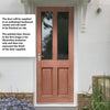 Malton Sterling Hardwood Back Door - Reeded Toughened Double Glazing