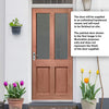 Malton Sterling Hardwood Back Door - Stippolyte Toughened Double Glazing