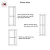 Sirius Tubular Stainless Steel Track & Solid Wood Door - Eco-Urban® Marfa 4 Pane Door DD6313SG - Frosted Glass - 6 Colour Options