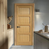 EasiKit Internal Door and Frame Kit - J B Kind Oak Classic Mersey 4 Panel Internal Door