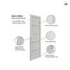 JB Kind Industrial Metro White Panel Internal Door Pair - Prefinished