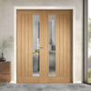 Mexicano Internal Door Pair - Offset Glazed - Prefinished