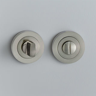 Image: Milan Bathroom Round Thumb Turn - Satin Finish