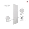 J B Kind Mistral White Primed Flush Internal Door Pair