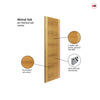 J B Kind Mistral Flush Oak Internal Door Pair - Decorative Groove - Prefinished