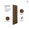 J B Kind Mistral Flush Walnut Internal Door Pair - Decorative Groove - Prefinished