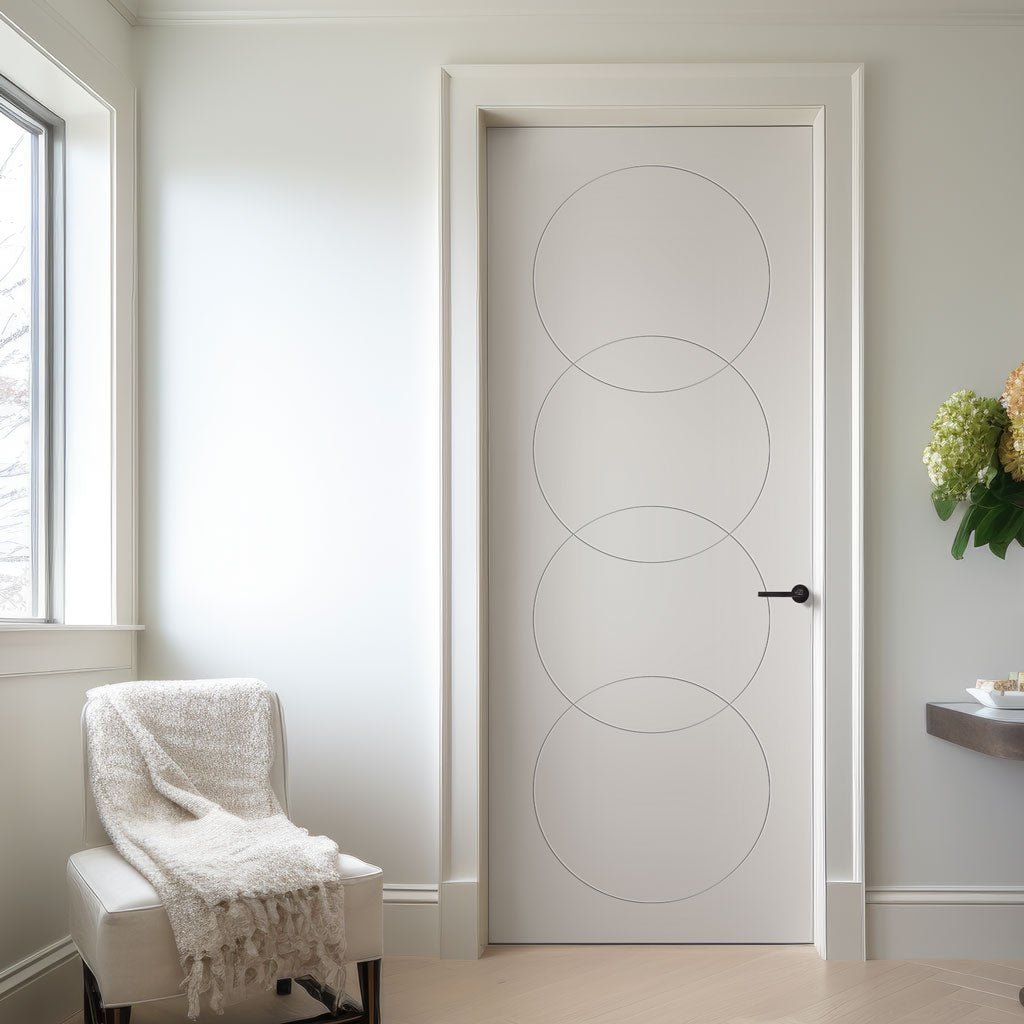 V-Line® Grooved Flush Door V011 - Premium Primed - Six Colour Options